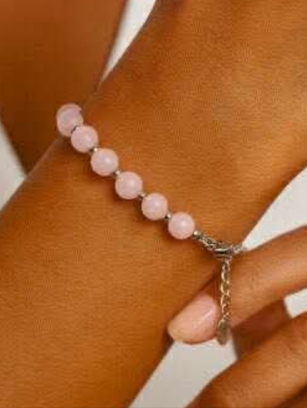Pale Pink Bracelet Brand New Rose Quartz Crystals Light Pink Tocara Montreal